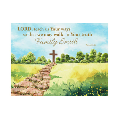 Faith Personalized Wall Art "Walk in His Truth" (Psalm 86:11)