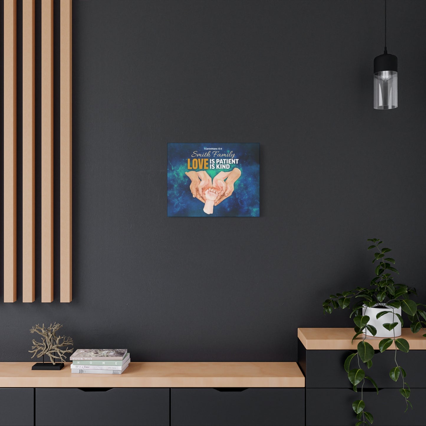 Faith Personalized Wall Art "Love Is Patient, Love Is Kind" (1 Corinthians 13:4)
