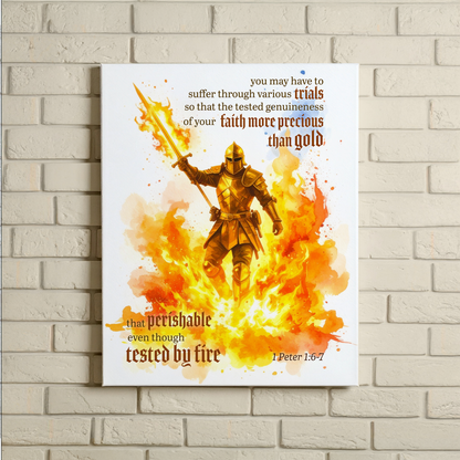 Faith Wall Art "...Faith More Precious Than Gold..." (1 Peter 1:6,7)