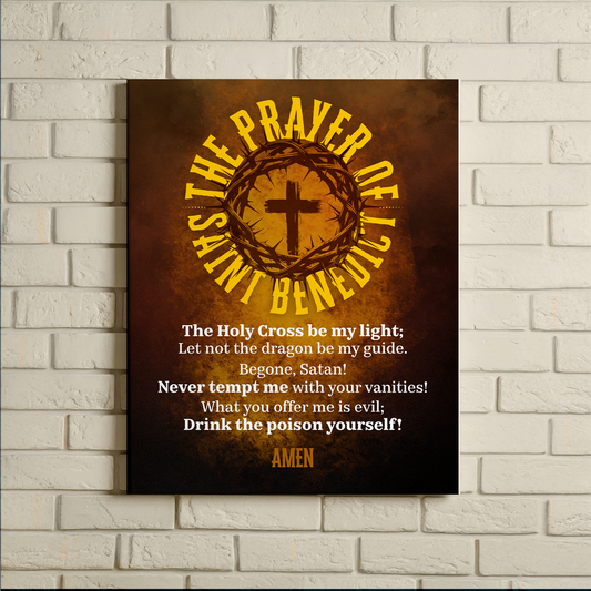 Faith Wall Art - Pray Saint Benedict