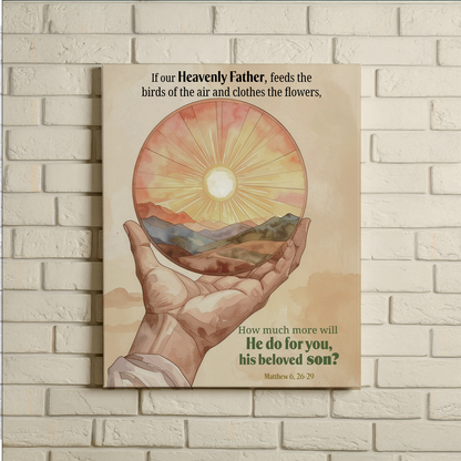 Faith Wall Art "...He do for you, his beloved SON?" (Matthew 6:26, 29)