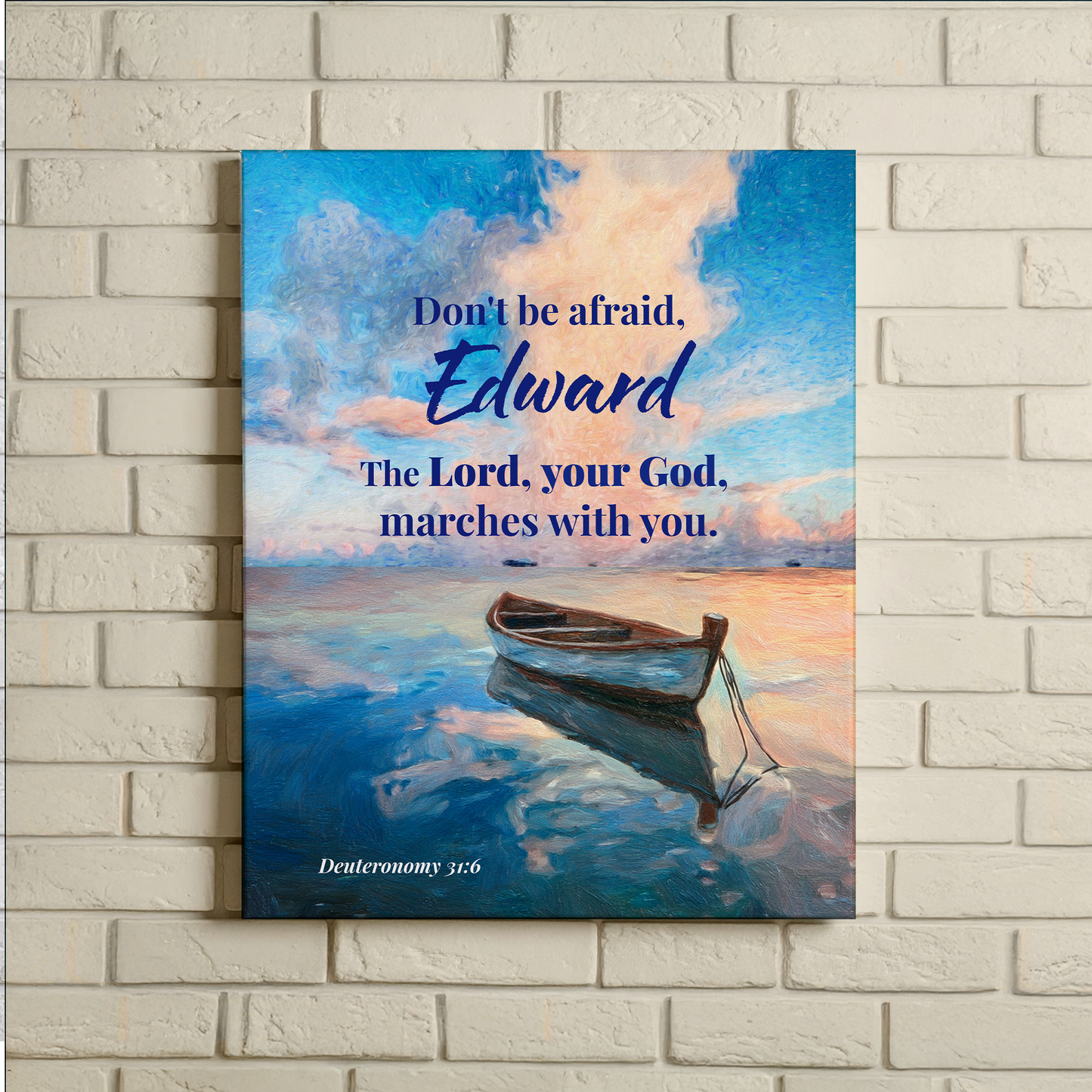Faith Personalized Wall Art "Don't be afraid..." (Deuteronomy 31:6)