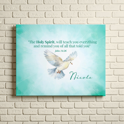 Faith Personalized Wall Art "The Holy Spirit" (John 14:26)