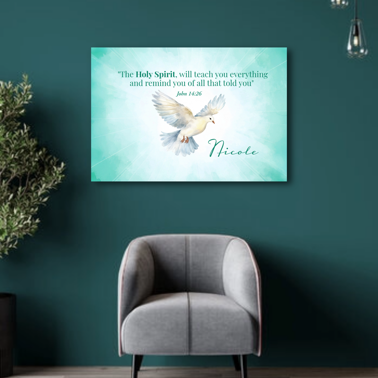 Faith Personalized Wall Art "The Holy Spirit" (John 14:26)