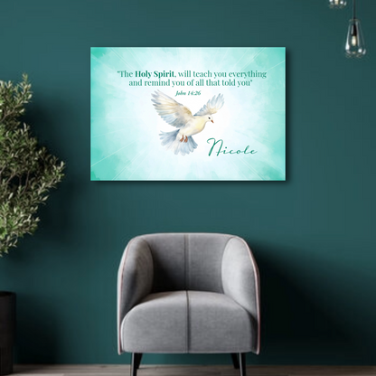 Faith Personalized Wall Art "The Holy Spirit" (John 14:26)