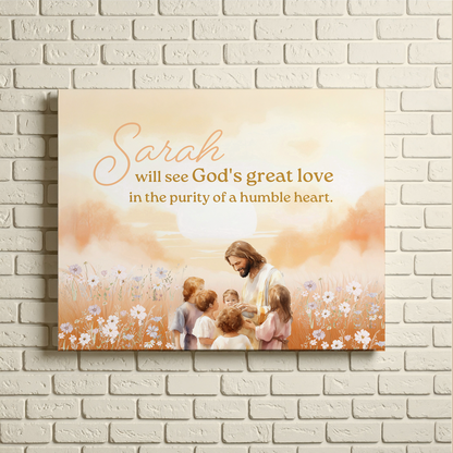 Faith Personalized Wall Art - God's Love in a Humble Heart