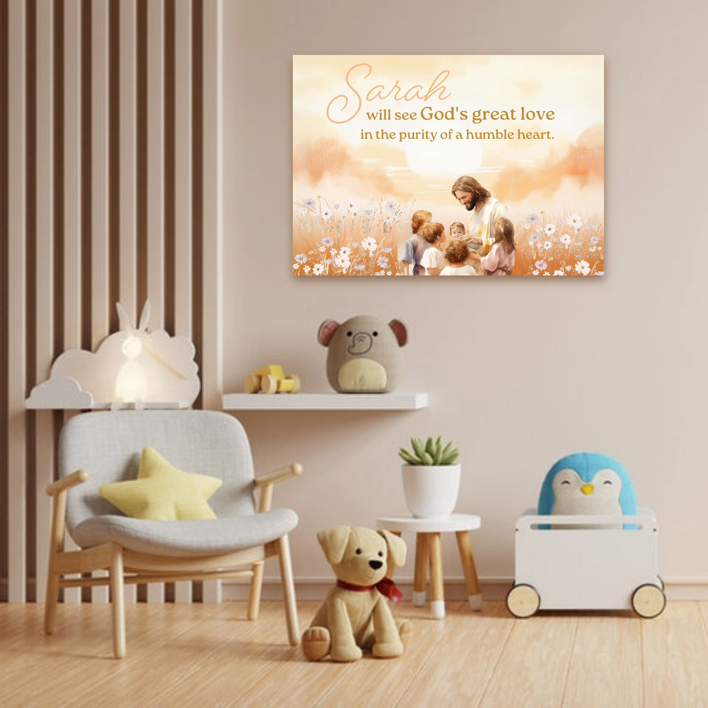 Faith Personalized Wall Art - God's Love in a Humble Heart