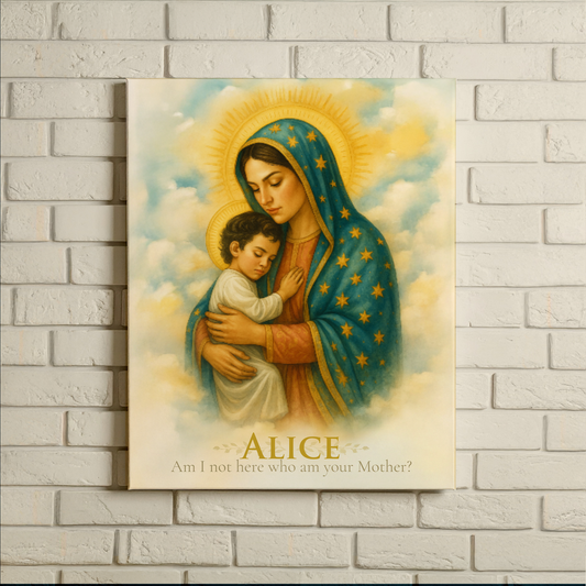 Personalized Faith Wall Art- Am I not here, I who am your Mother?