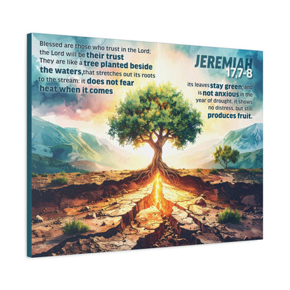 Faith Wall Art "...flourishing even through drought..." (Jeremiah 17:7–8)