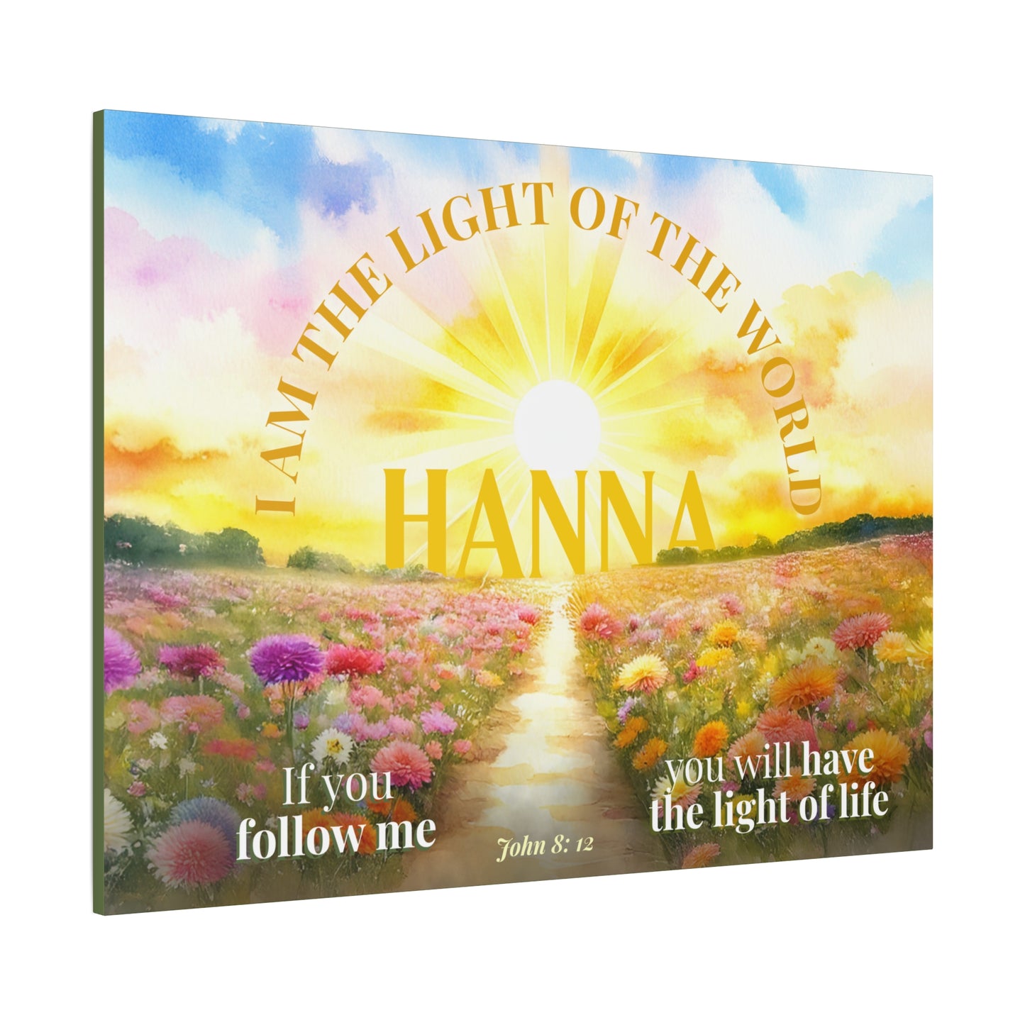 Faith Personalized Wall Art "I am the light of the world..." (John 8:12)