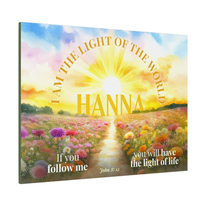 Faith Personalized Wall Art "I am the light of the world..." (John 8:12)