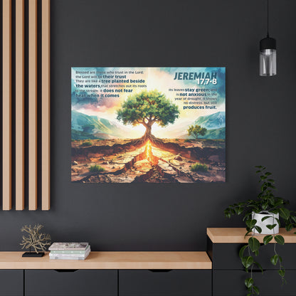 Faith Wall Art "...flourishing even through drought..." (Jeremiah 17:7–8)