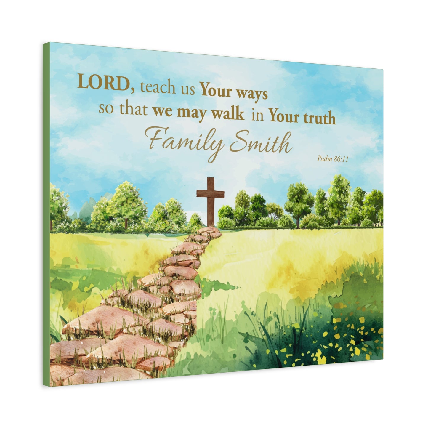 Faith Personalized Wall Art "Walk in His Truth" (Psalm 86:11)