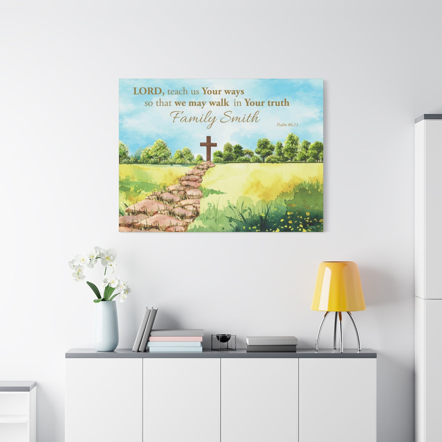 Faith Personalized Wall Art "Walk in His Truth" (Psalm 86:11)