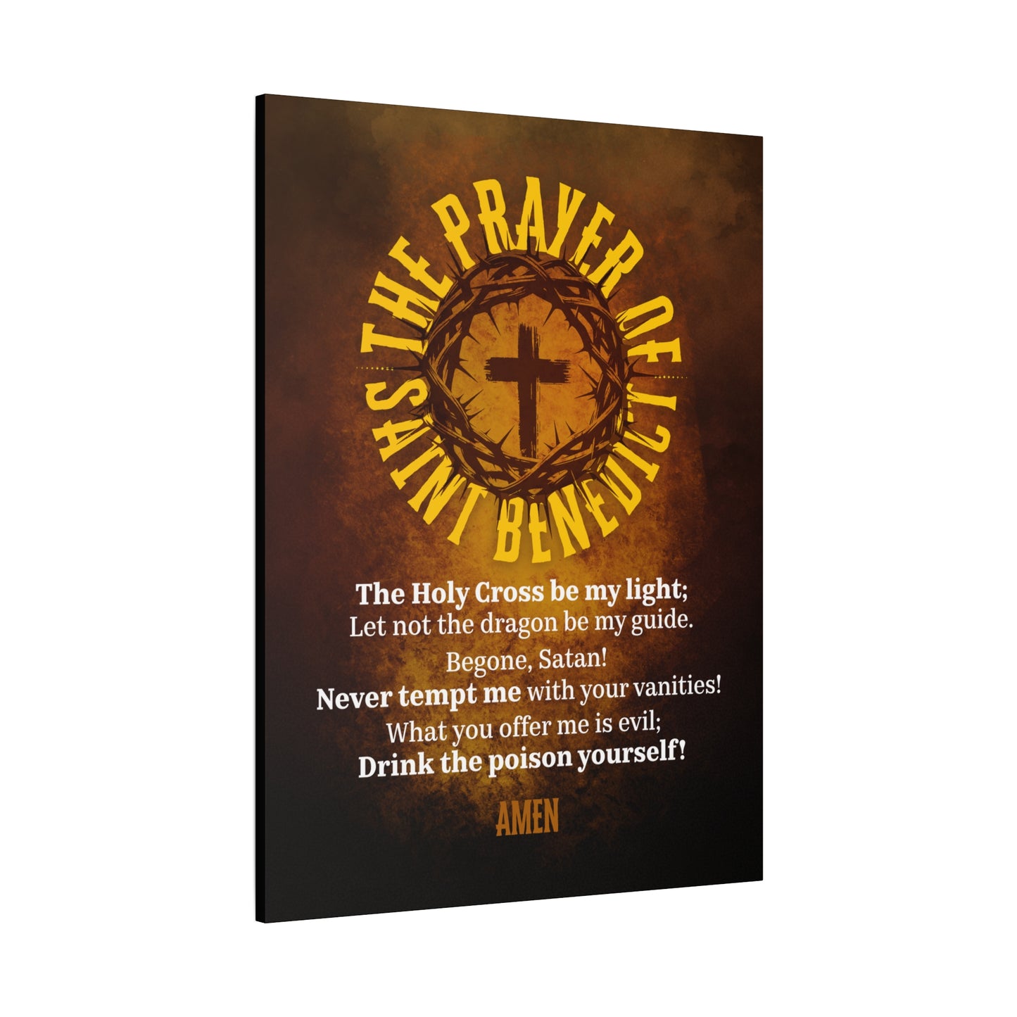 Faith Wall Art - Pray Saint Benedict