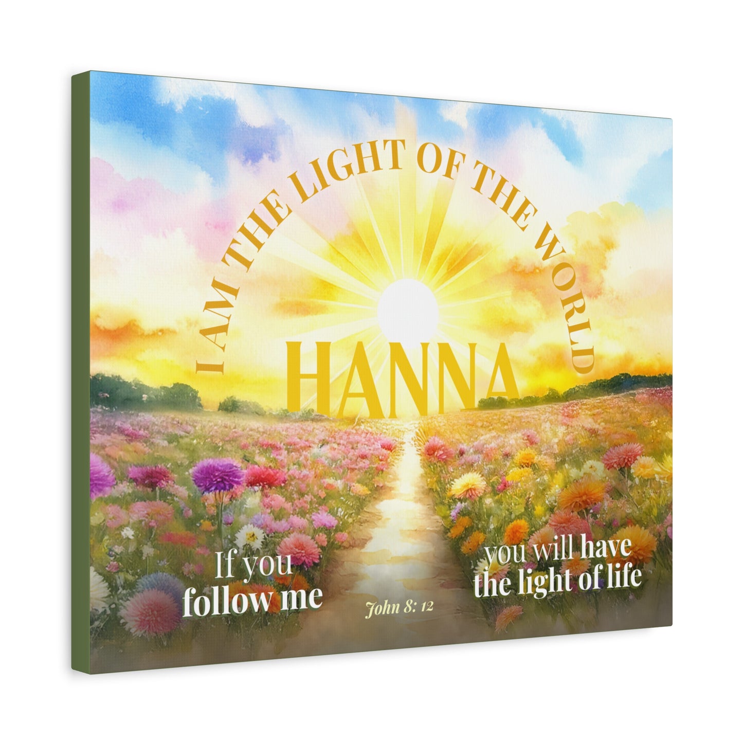 Faith Personalized Wall Art "I am the light of the world..." (John 8:12)