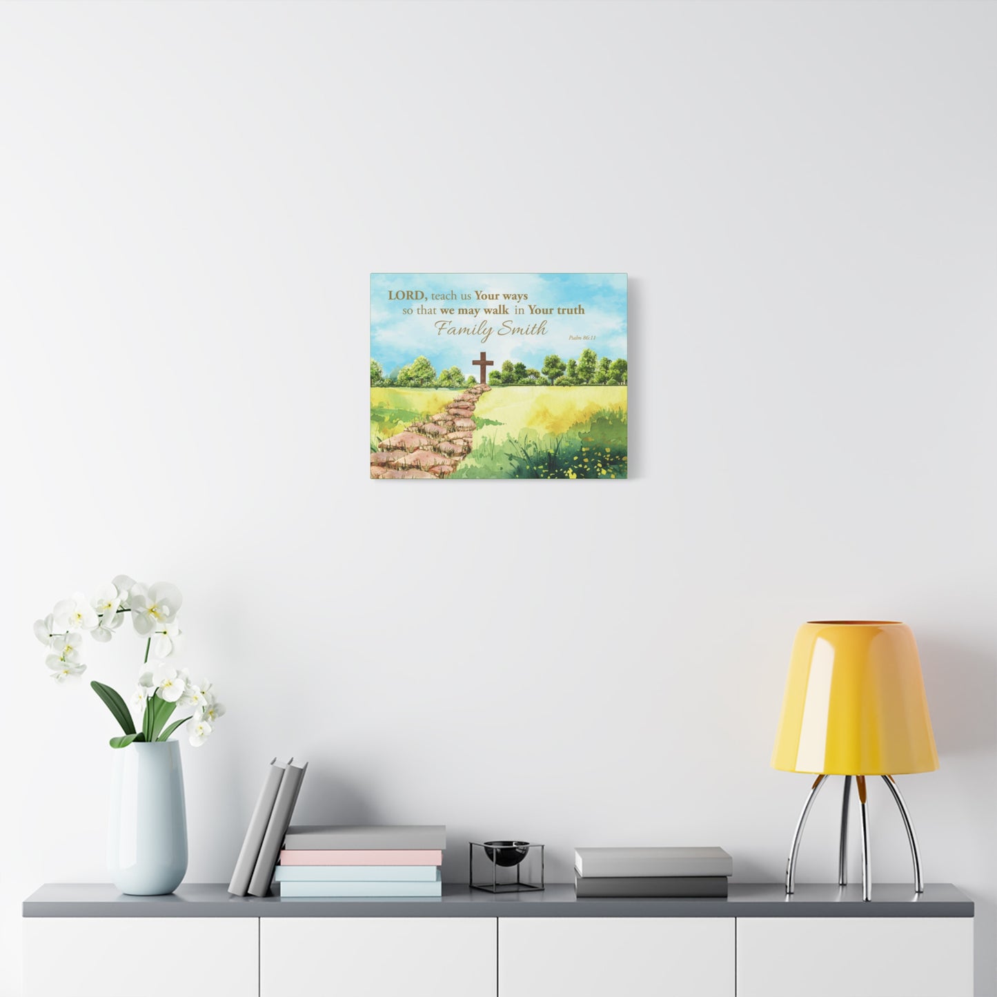 Faith Personalized Wall Art "Walk in His Truth" (Psalm 86:11)