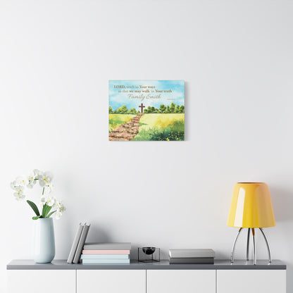 Faith Personalized Wall Art "Walk in His Truth" (Psalm 86:11)