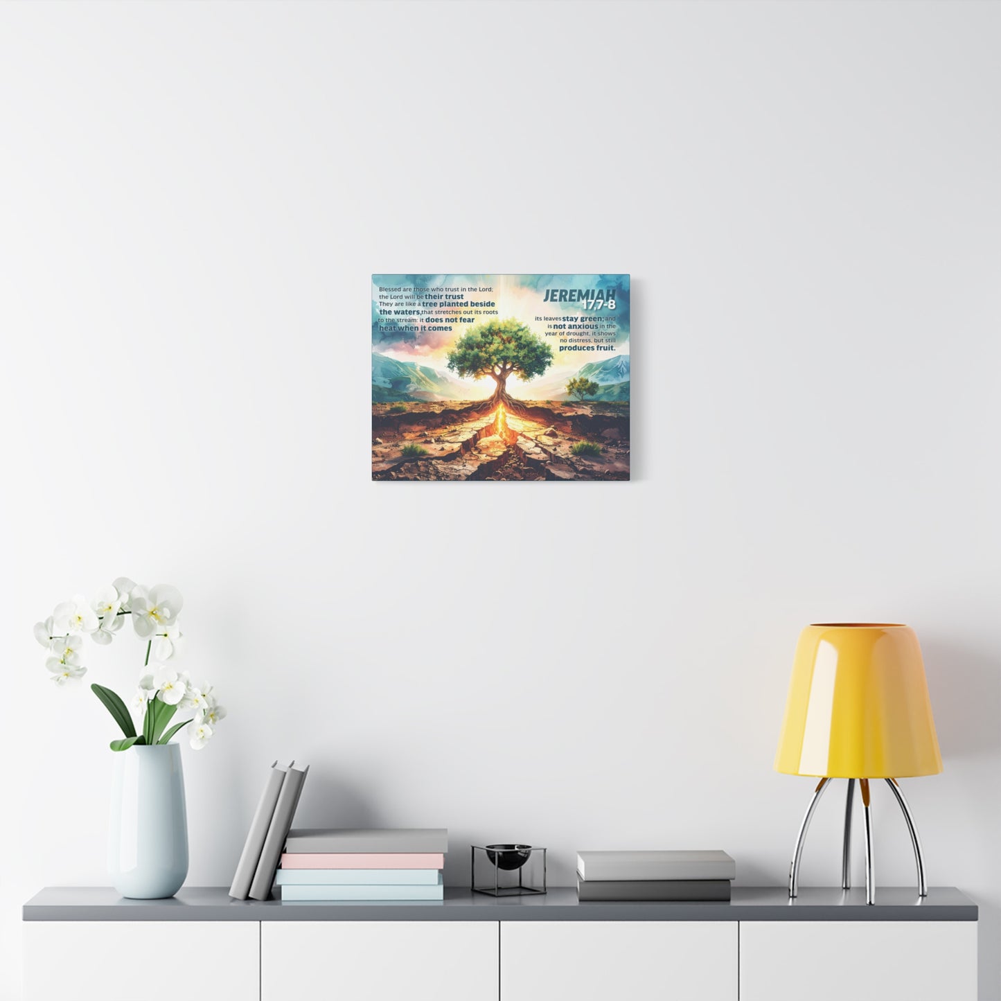 Faith Wall Art "...flourishing even through drought..." (Jeremiah 17:7–8)