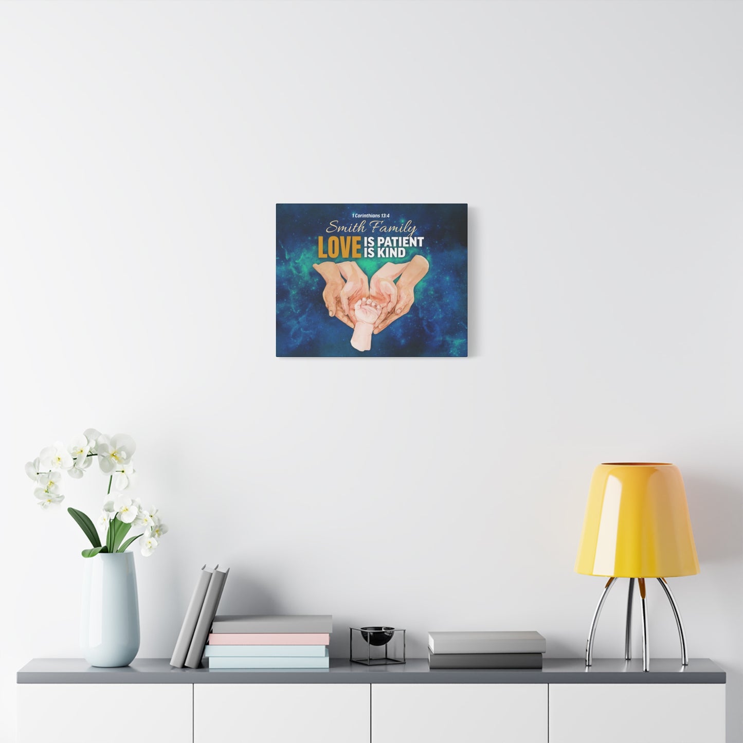 Faith Personalized Wall Art "Love Is Patient, Love Is Kind" (1 Corinthians 13:4)
