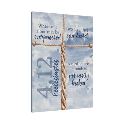 Faith Wall Art "...A cord of three strands is not easily broken" (Ecclesiastes 4:12)