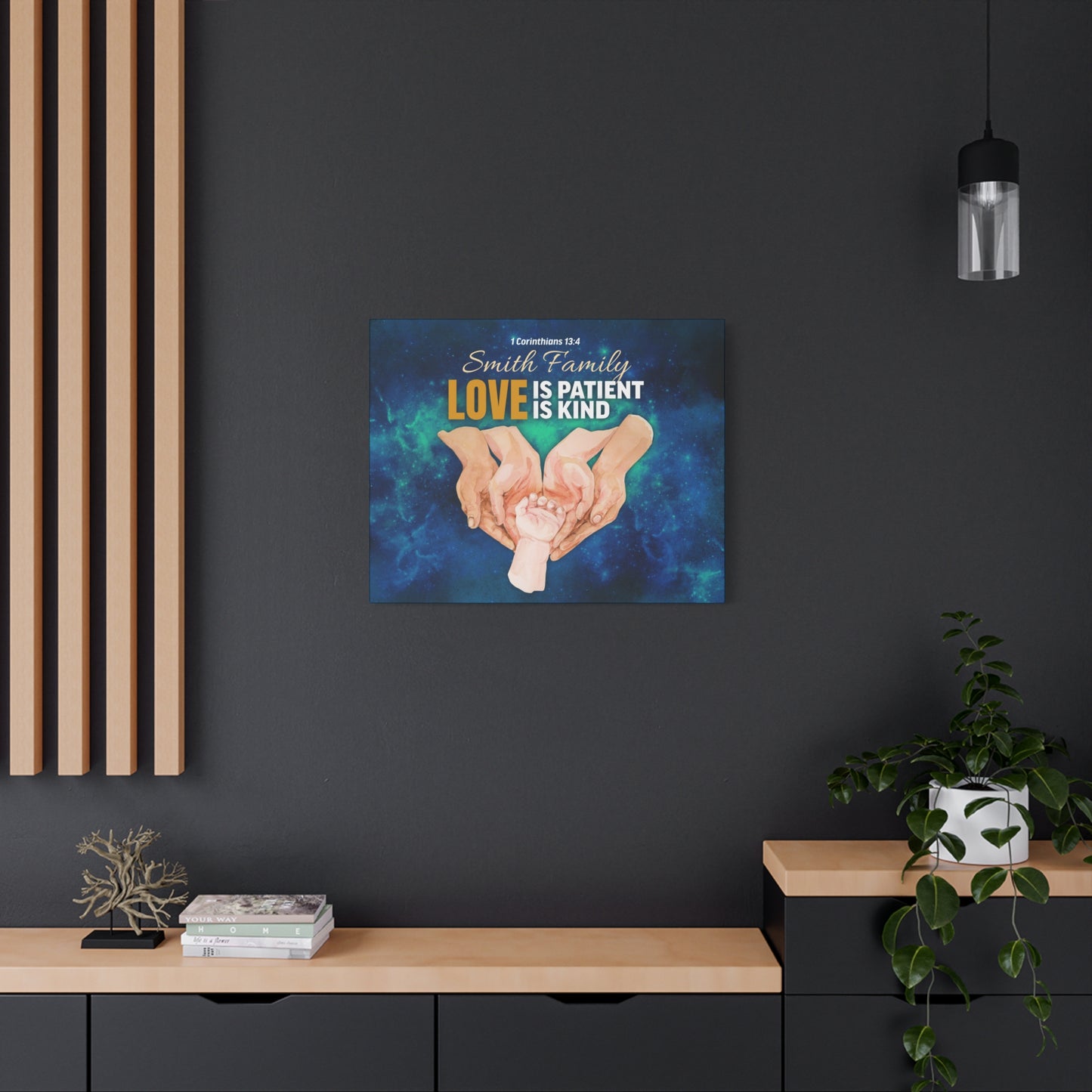 Faith Personalized Wall Art "Love Is Patient, Love Is Kind" (1 Corinthians 13:4)