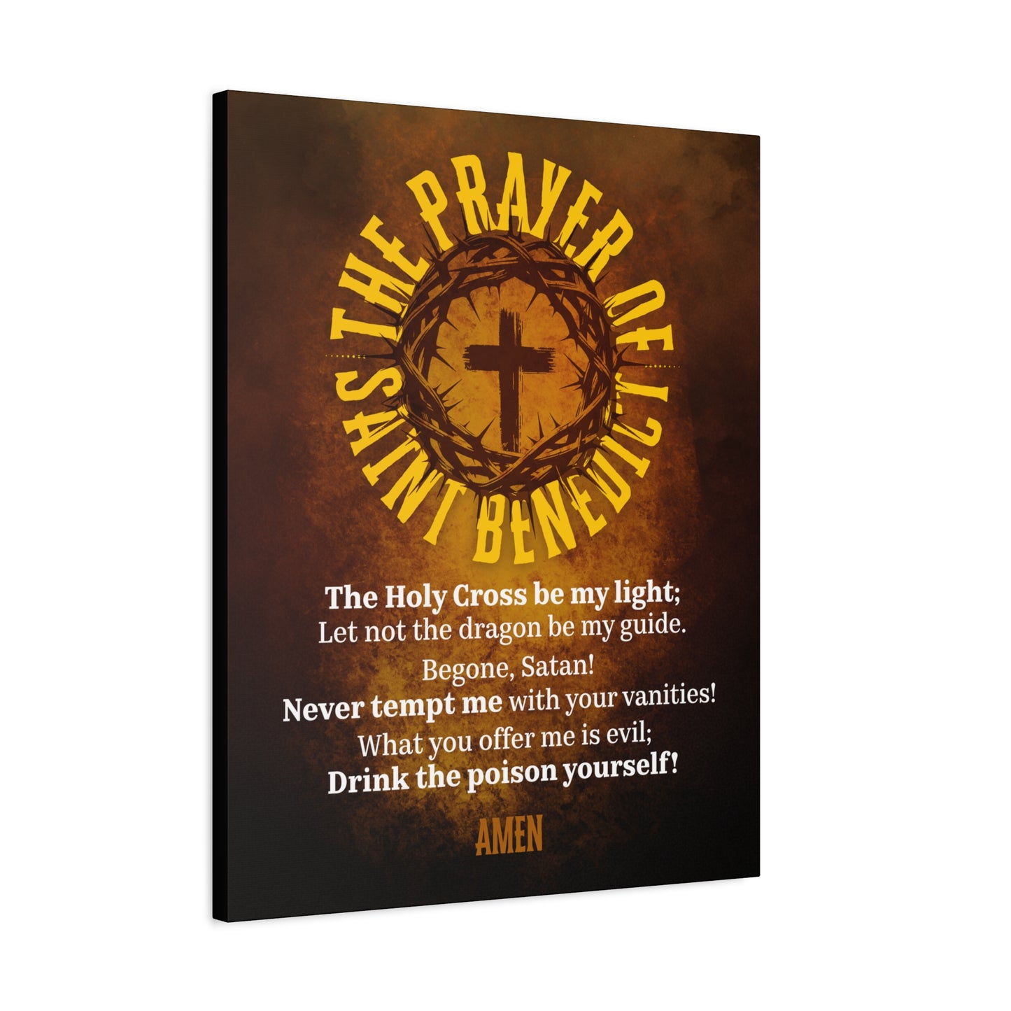 Faith Wall Art - Pray Saint Benedict
