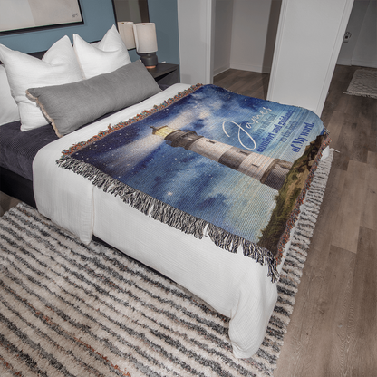 Personalized Woven Blanket "you will find comfort and guidance"
