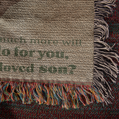 Woven Blanket "He do for you, his beloved son? (Matthew 6, 26-29)"