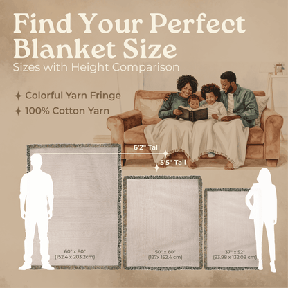 Personalized Woven Blanket "you will find comfort and guidance"